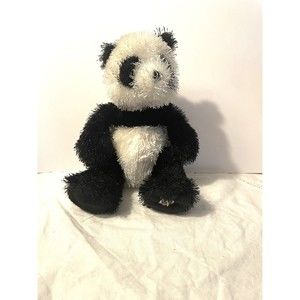 Ganz Webkinz Lil 'Kinz Panda Bear 7" Black White Plush HS111 No Code P4